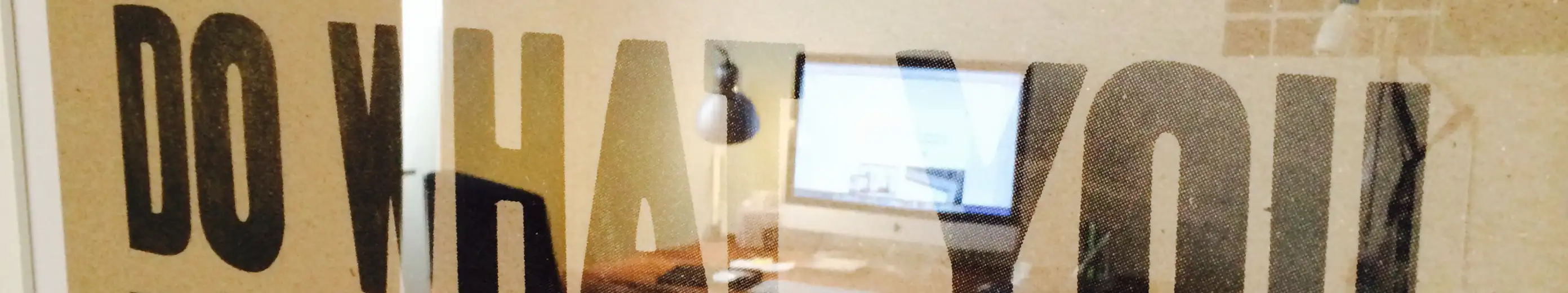 My design studio image reflected A working desk reflected in a picture